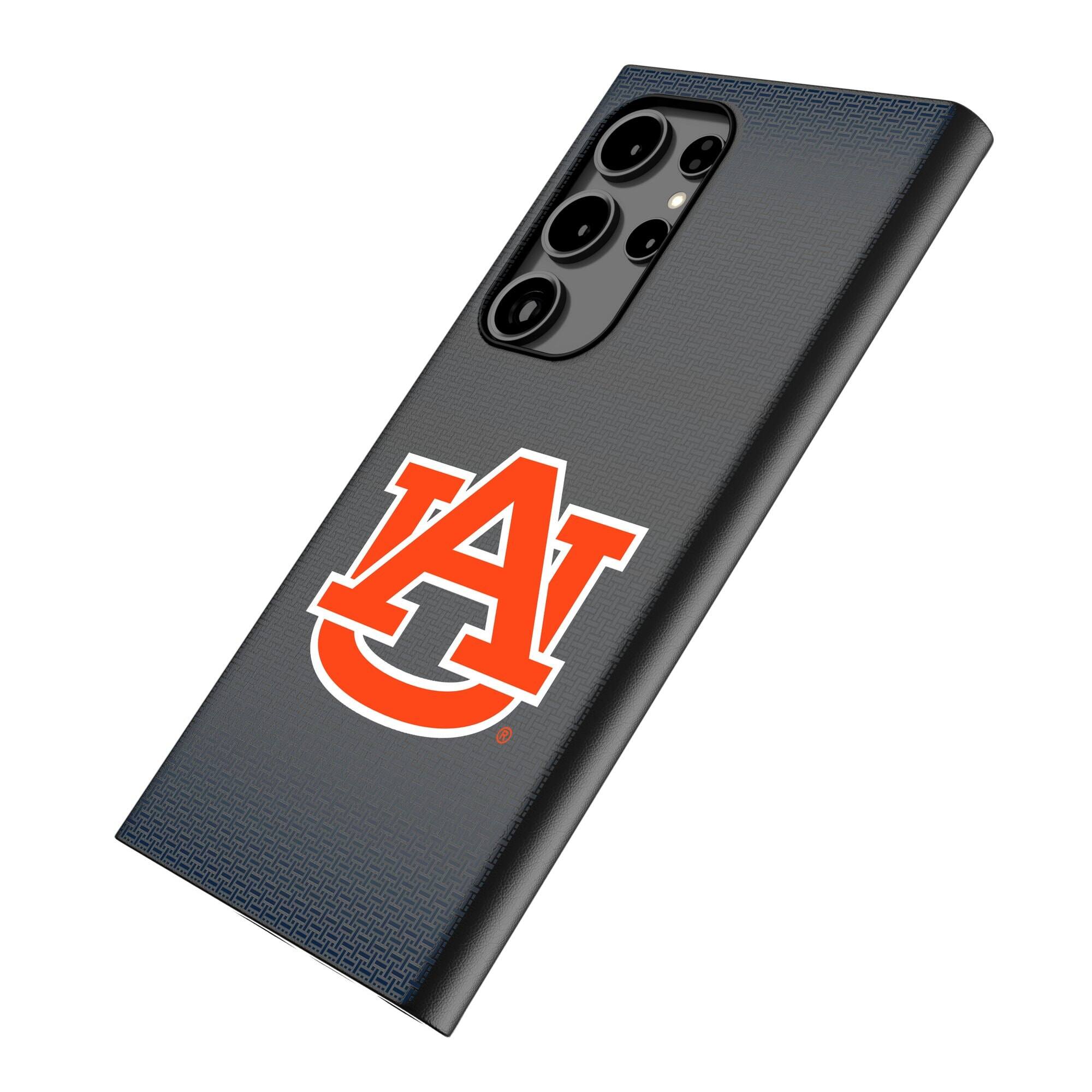 Alt View 1. Keyscaper - Auburn Tigers Linen Galaxy Magnetic Bump Case - S25 - Black.