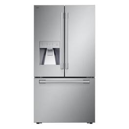 SKS - 36-inch 25.5 Cu. Ft. Smart Counter-Depth French Door Bottom Freezer Refrigerator with Craft Ice - Stainless Steel