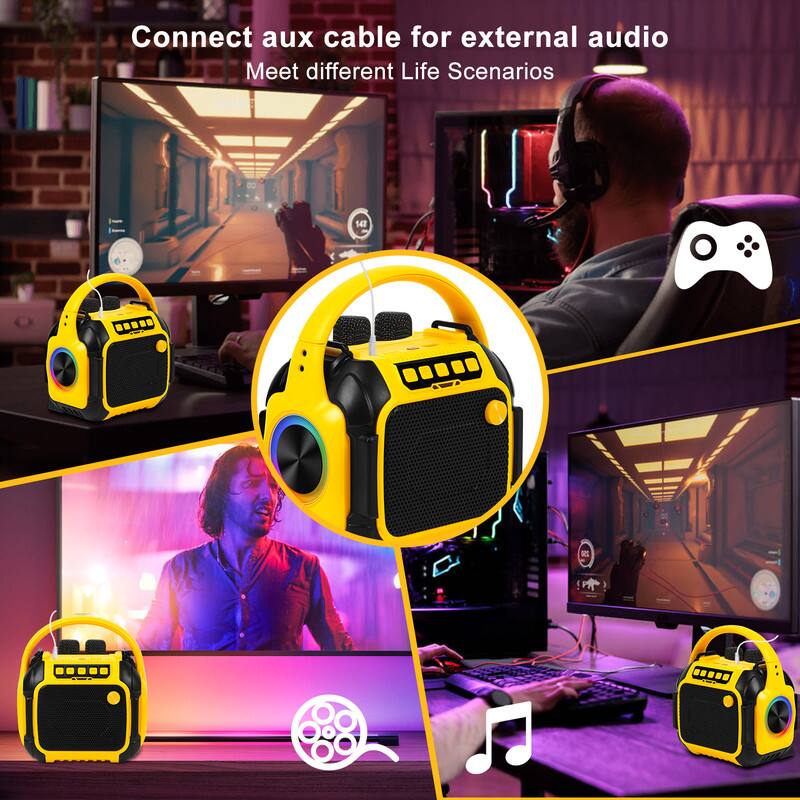 Connect aux cable for external audio  
Meet different Life Scenarios