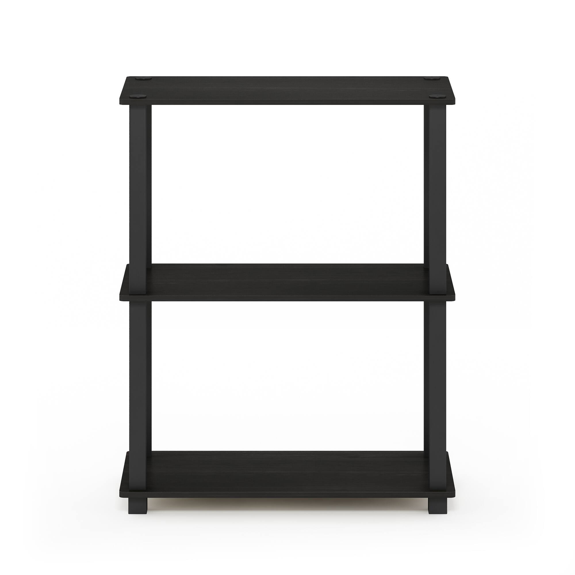 Alt View 2. Furinno - Turn-S-Tube 3-Tier Compact Multipurpose Shelf Display Rack with Square Tube, Espresso/Black - Espresso/Black.
