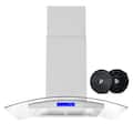 COSMO - 36 inches - Convertible - Island Range Hood - Stainless Steel