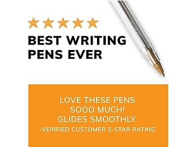 BEST WRITING PENS EVER

LOVE THESE PENS SOOO MUCH! GLIDES SMOOTHLY.
-VERIFIED CUSTOMER 5-STAR RATING