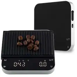 Classic Cuisine - Mini Coffee Scale with Timer Rechargeable Espresso Scale with 2kg/0.1g High Precision Accuracy