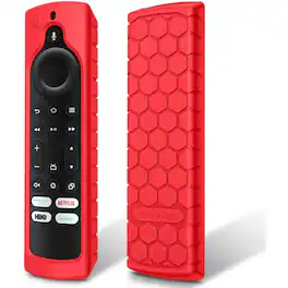 Kitcheniva - Silicone Remote Cover for Fire TV Stick 4K Max 2nd Gen Protective Case 2020–2024 Red - Red