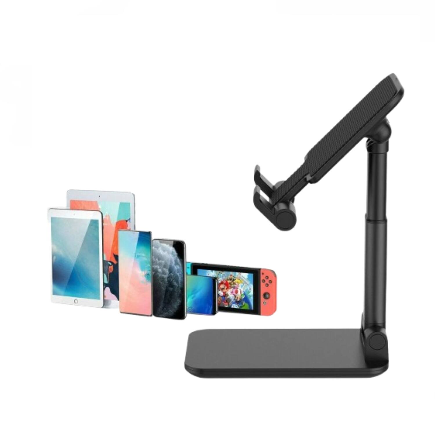 Back. Stock Preferred - Adjustable Cell Phone & Tablet Stand Black - Black.