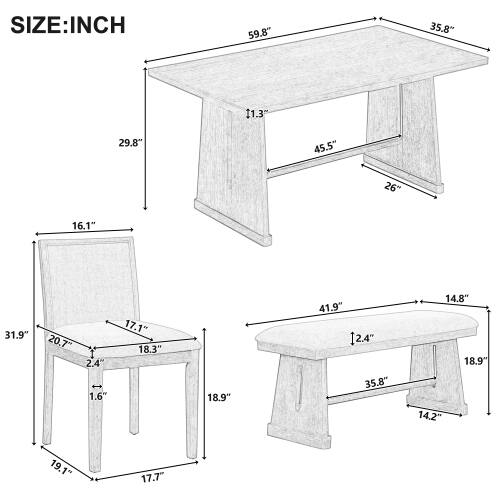 SIZE: INCH  
59.8" 35.8" 11.3" 29.8" 45.5" 26" 16.1" 31.9" 20.7" 2.4" 1.6" 17.1" 18.3" 18.9" 41.9"  
[2.4" 35.8" 14.8" 18.9" 14.2" 19.1" 17.7"
