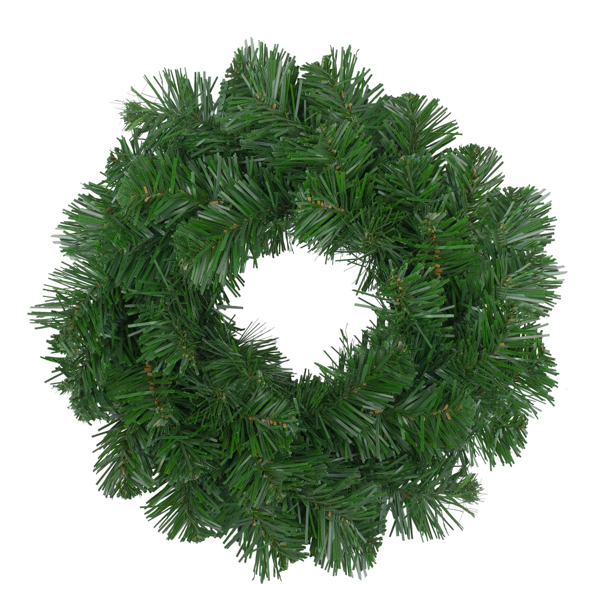 Front. Northlight - Deluxe Windsor Pine Artificial Christmas Wreath - 10" - Unlit - Green.