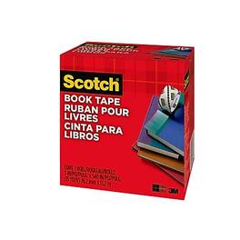 Scotch - Book Transparent Tape, 3" x 15 yds., 3" Core, Transparent - Clear