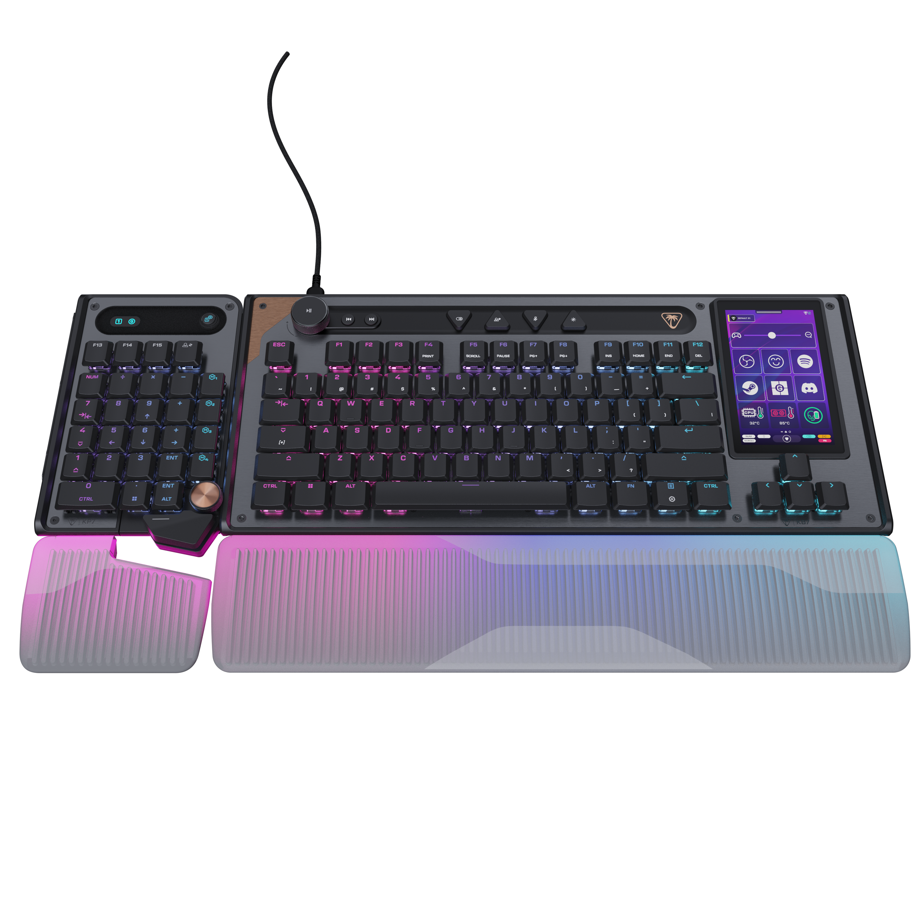 Alt View 15. Turtle Beach - Command Series KP7 Wired Hall-Effect Gaming Keypad - Black.