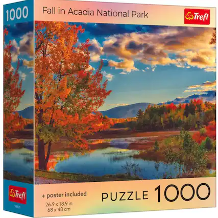1000 Fall in Acadia National Park
Trefl
99320
+ poster included
PUZZLE 1000
26.9 x 18.9 in
68 x 48 cm