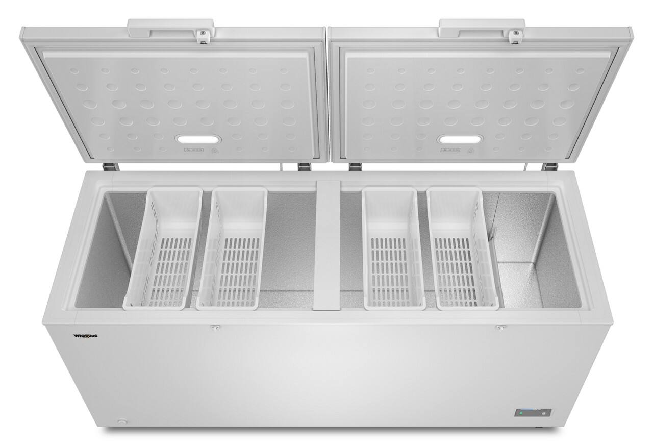 Alt View 1. Whirlpool - Whirlpool 22 cu. ft. Convertible Freezer-to-Fridge Chest Freezer with 4 Storage Baskets - White.