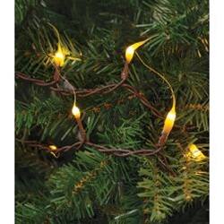 Angle. BreeBe - *Warm Silicone Teeny Lights Brown Cord 50ct - Yellow, Brown.
