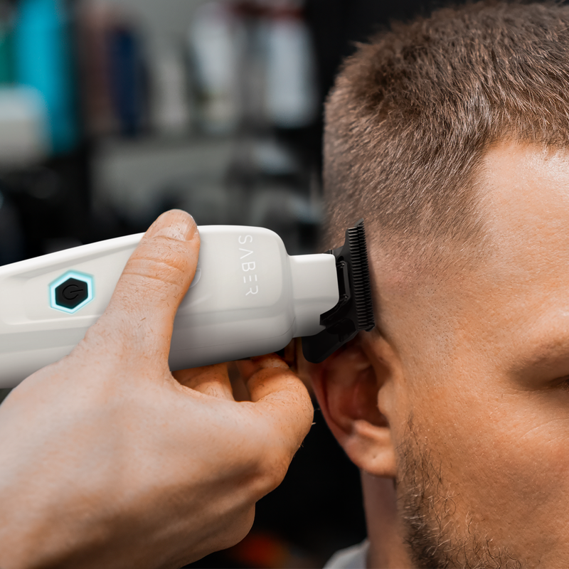 Alt View 5. StyleCraft - Saber Professional Full Metal Body Digital Brushless Motor Cordless Hair Trimmer - White.
