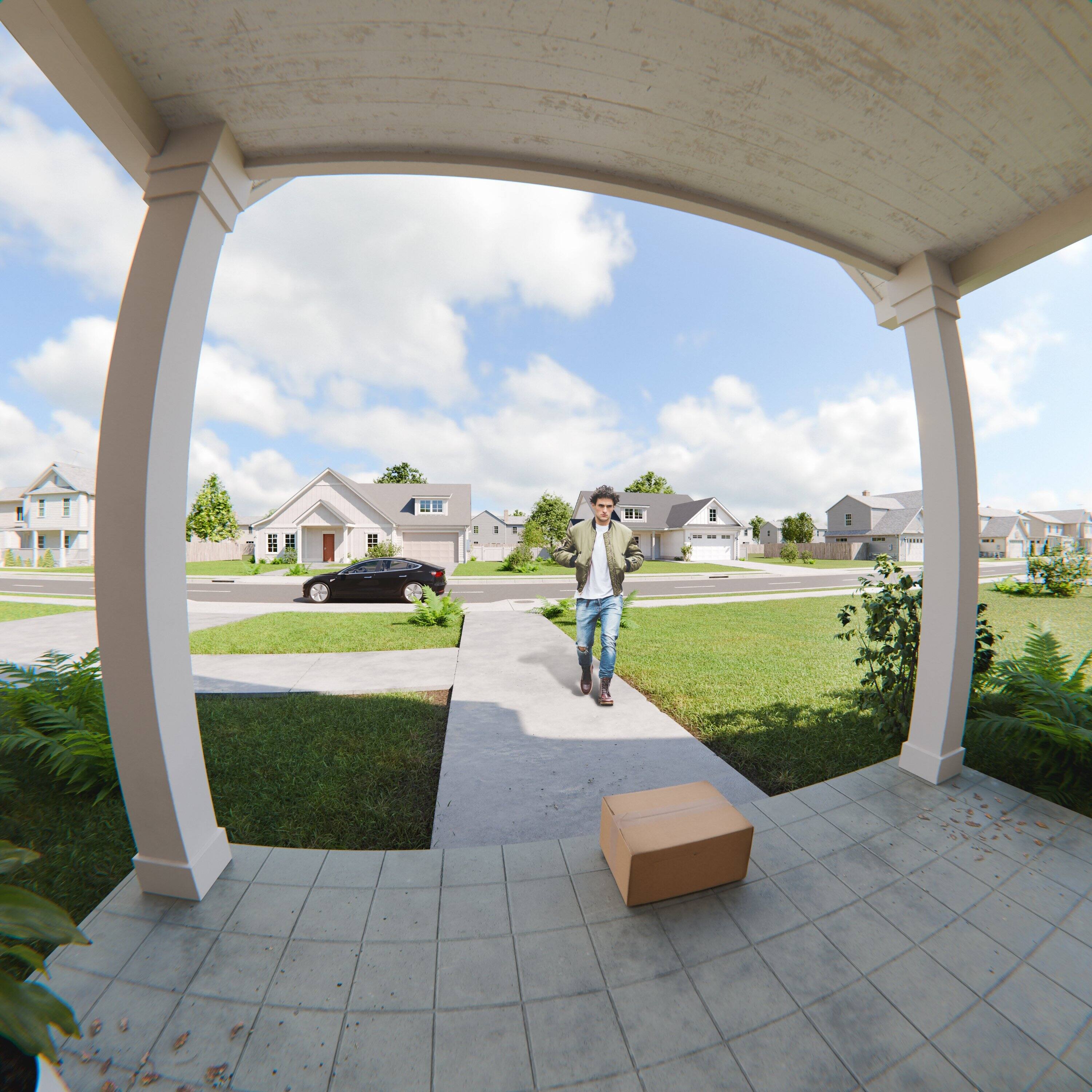 Alt View 9. Reolink - Reolink - Smart Wi-Fi Video Doorbell 2K 4MP Battery Operated Wireless with Plug-in Chime and 64GB SD Card - Black - Black.