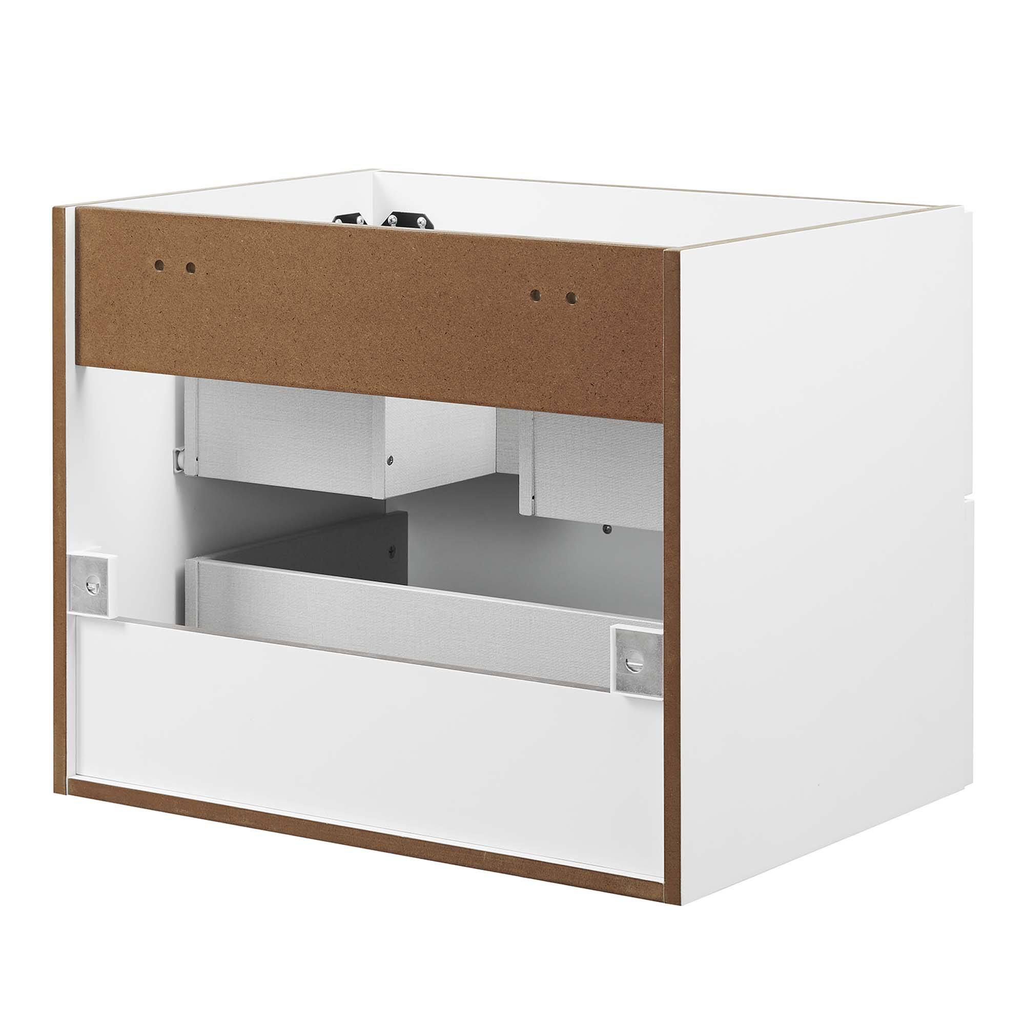 Alt View 2. Modway - Daybreak Wall-Mount Bathroom Cabinet Basin Not Included - White.