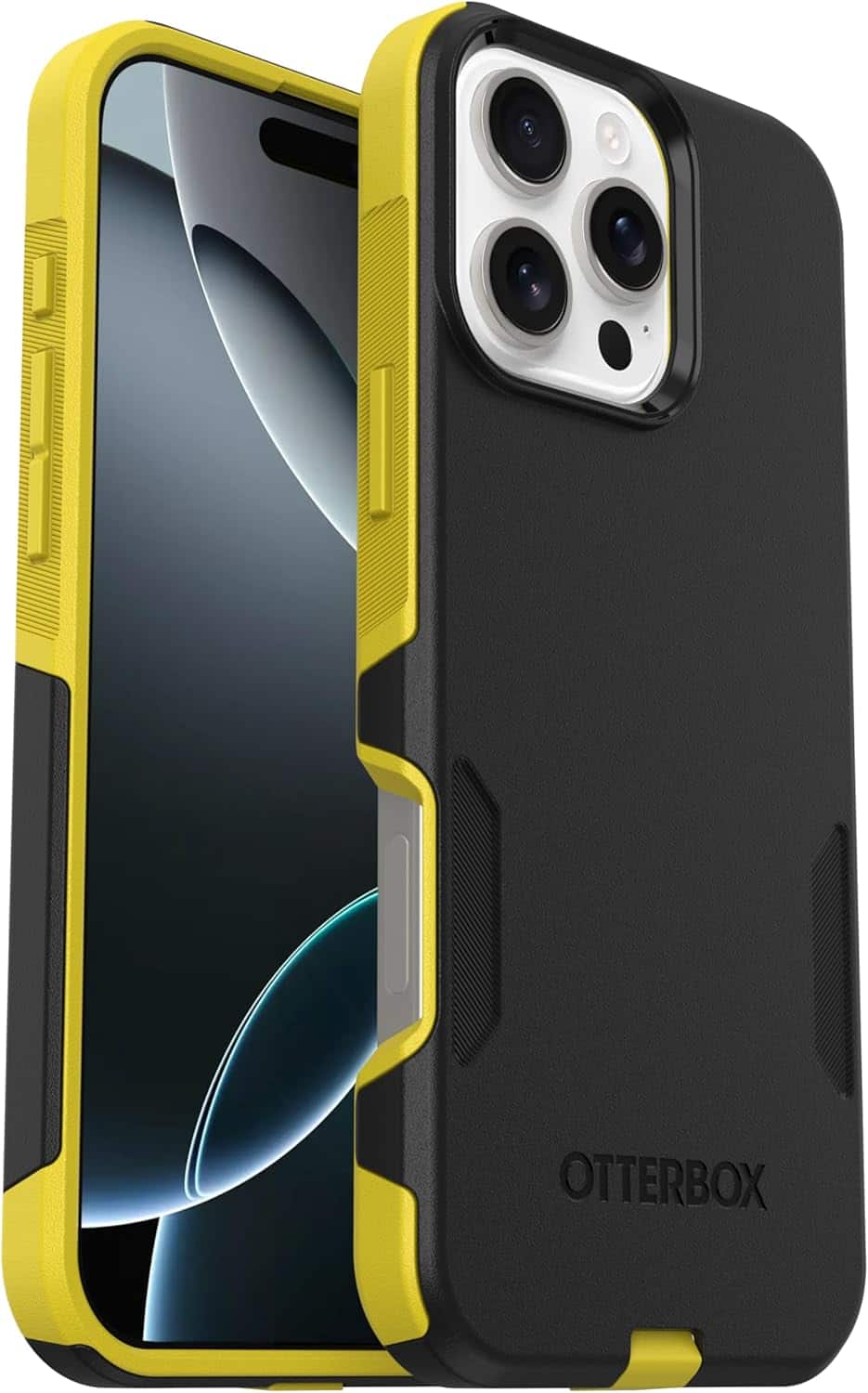 OtterBox - Commuter Series Hard Shell for MagSafe for Apple iPhone 16 Pro Max - Night (Black & Yellow)