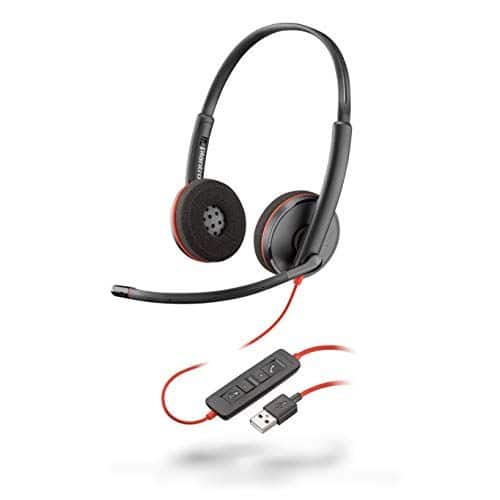 Poly - Blackwire 3220 USB-A On-Ear Headset - Black