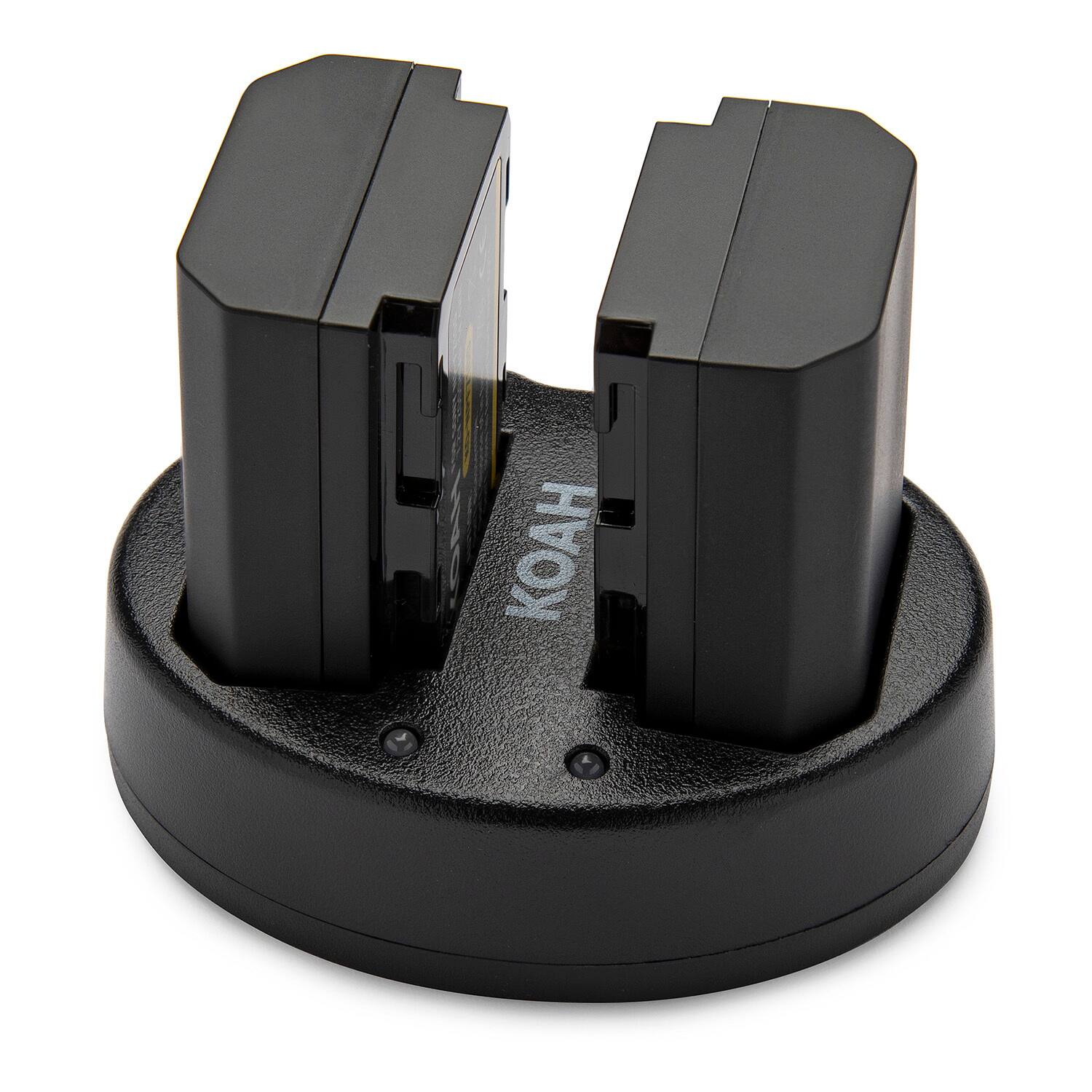 Angle. Koah - Koah PRO Sony NP-FZ100 Two-Pack Rechargeable 2000mAh Battery and Dual Charger.