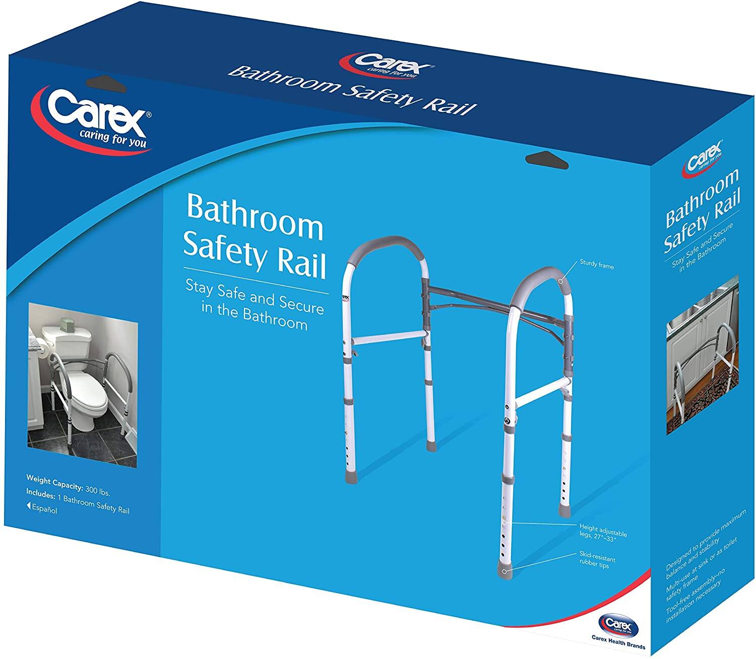 Alt View 19. Carex - Bathroom Safety Rail - White.