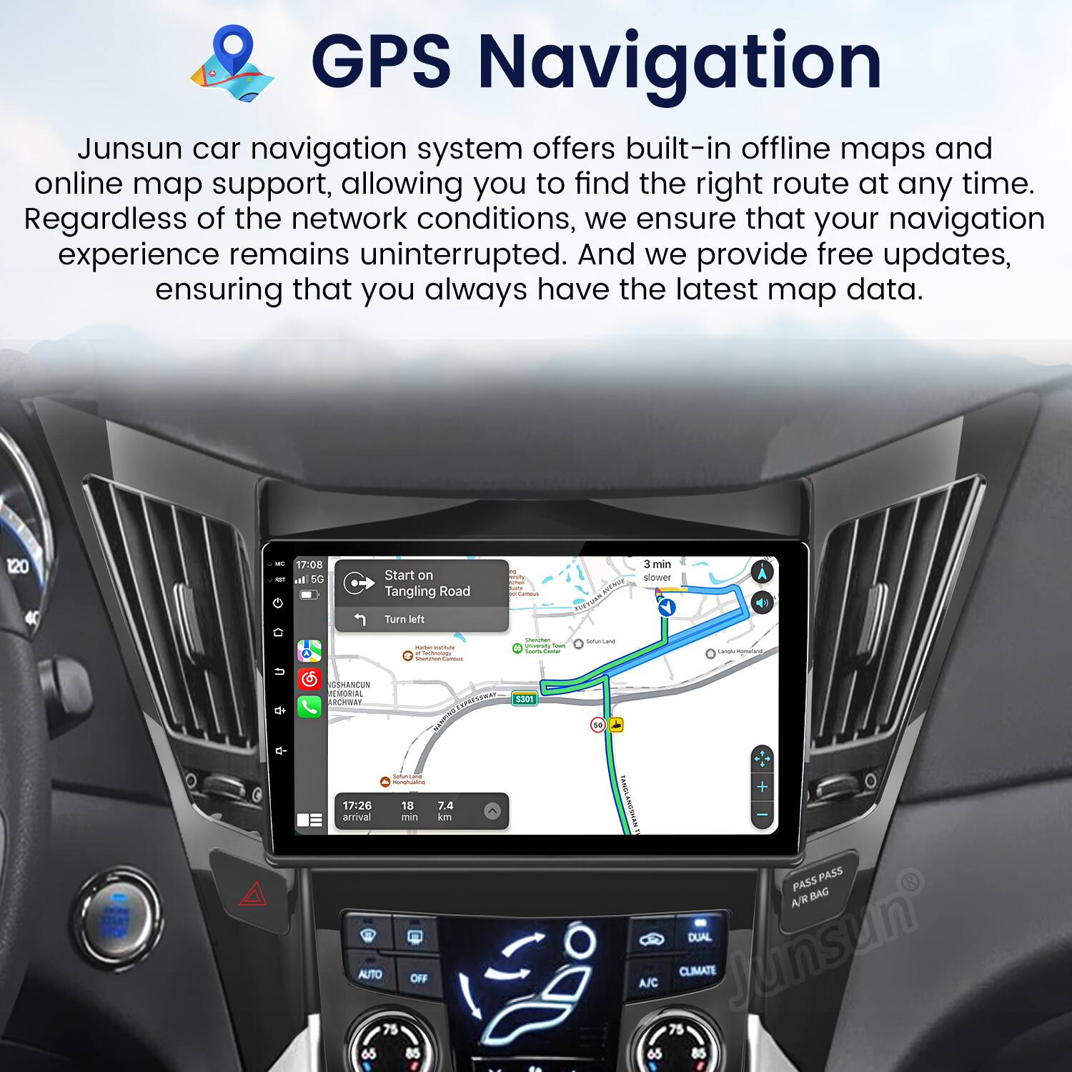 GPS Navigation

Junsun car navigation system offers built-in offline maps and online map support, allowing you to find the right route at any time. Regardless of the network conditions, we ensure that your navigation experience remains uninterrupted. And we provide free updates, ensuring that you always have the latest map data.

120 17:08 l 50 Start on Tangling Road amV 3 n iOwer Turn left U de - - - - - - - - - - - - - - - - - - - - - - - - - - - - - - - - - - - - - - - - - - - - - - - - - - - - - - - - - - - - - - - - - - - - - - - - - - - - - - - - - - - - - - - - - - - - - - - - - - - - - - - - - - - - - - - - - - - - - - - - - - - - - - - - - - - - - - - - - - - - - - - - - - - - - - - - - - - - - - - - - - - - -