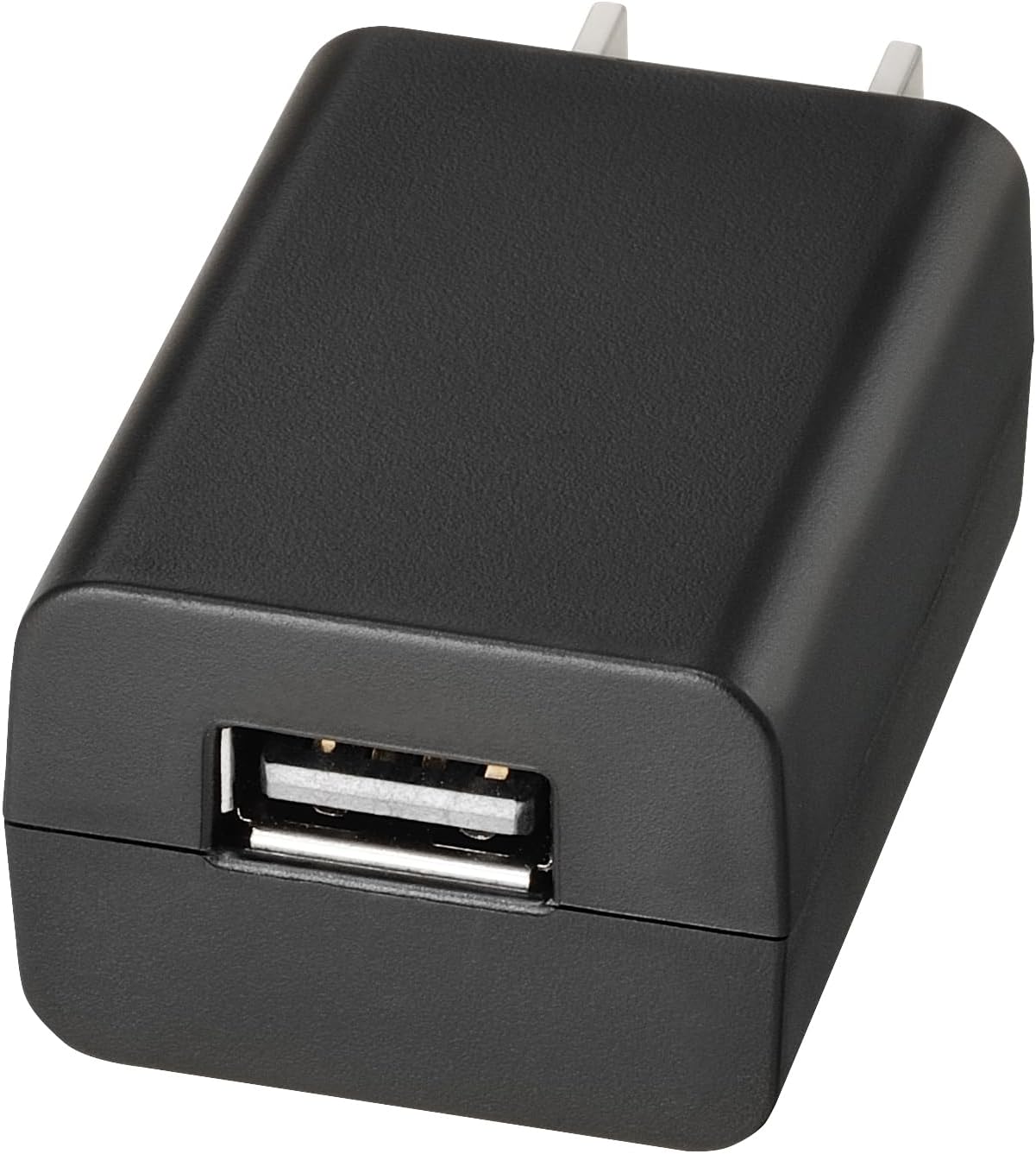 Left. OM System - F-5AC USB Wall Charger, 1-Port USB Camera Charger, 2.5W Output, Short-Circuit Protection - Black.