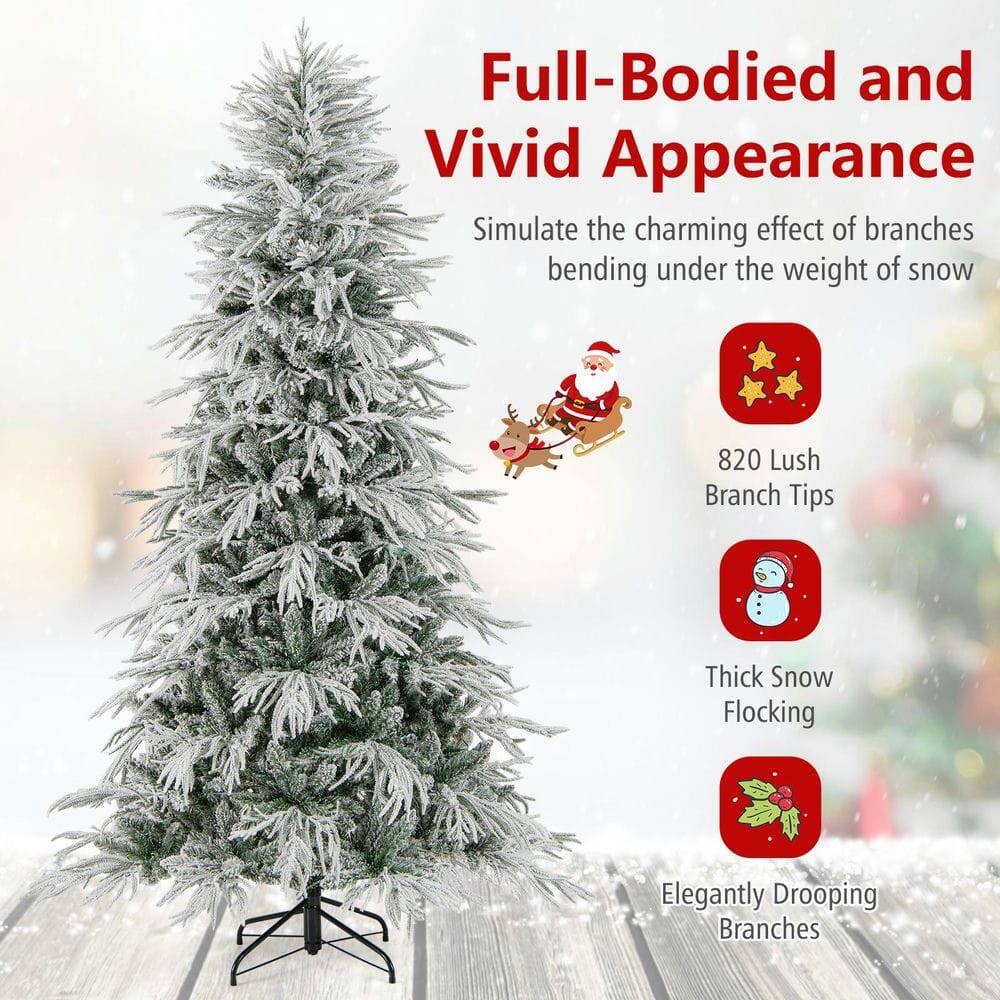 Full-Bodied and Vivid Appearance  
Simulate the charming effect of branches bending under the weight of snow  

820 Lush Branch Tips  
Thick Snow Flocking  
Elegantly Drooping Branches