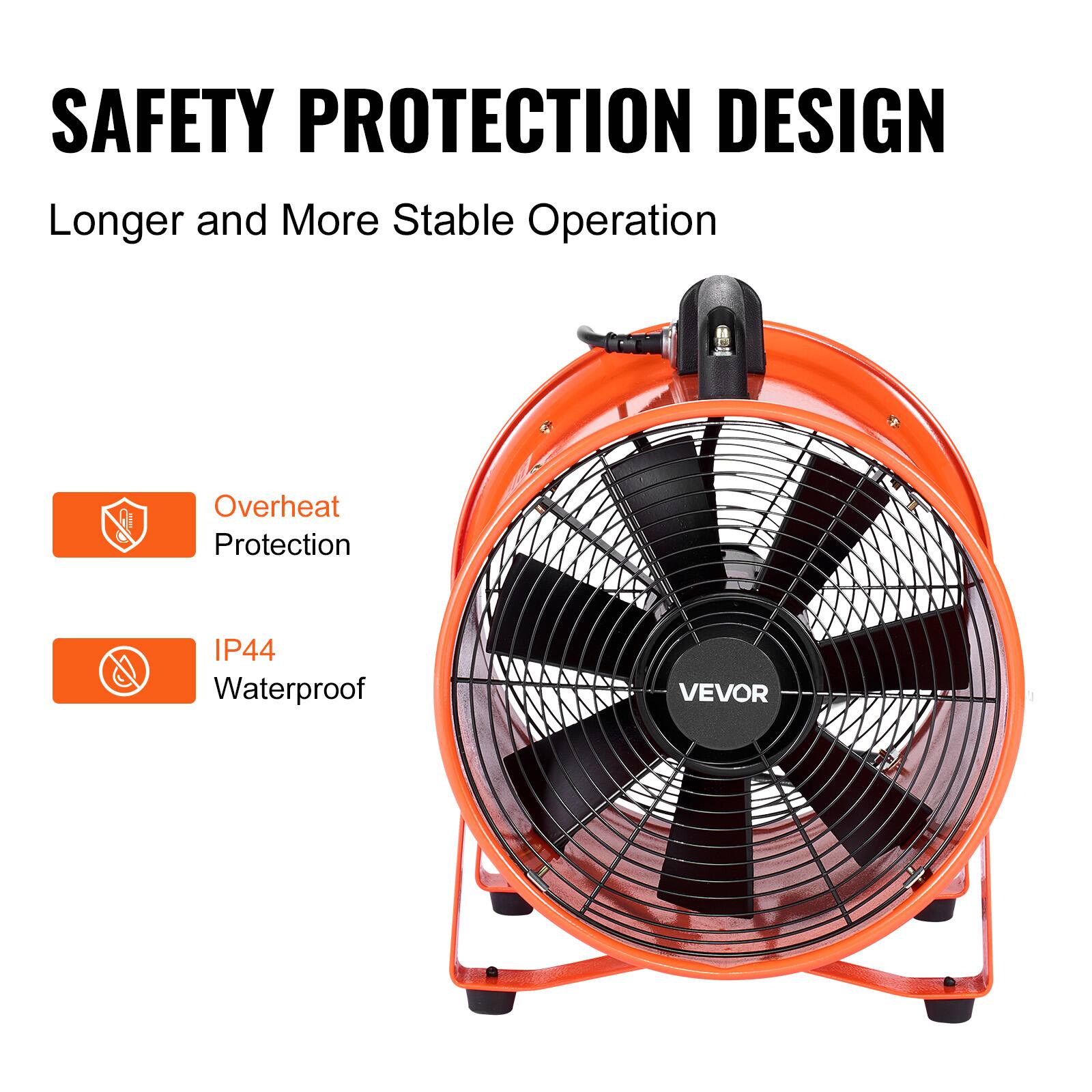 SAFETY PROTECTION DESIGN  
Longer and More Stable Operation  
Overheat Protection  
IP44 Waterproof  
VEVOR