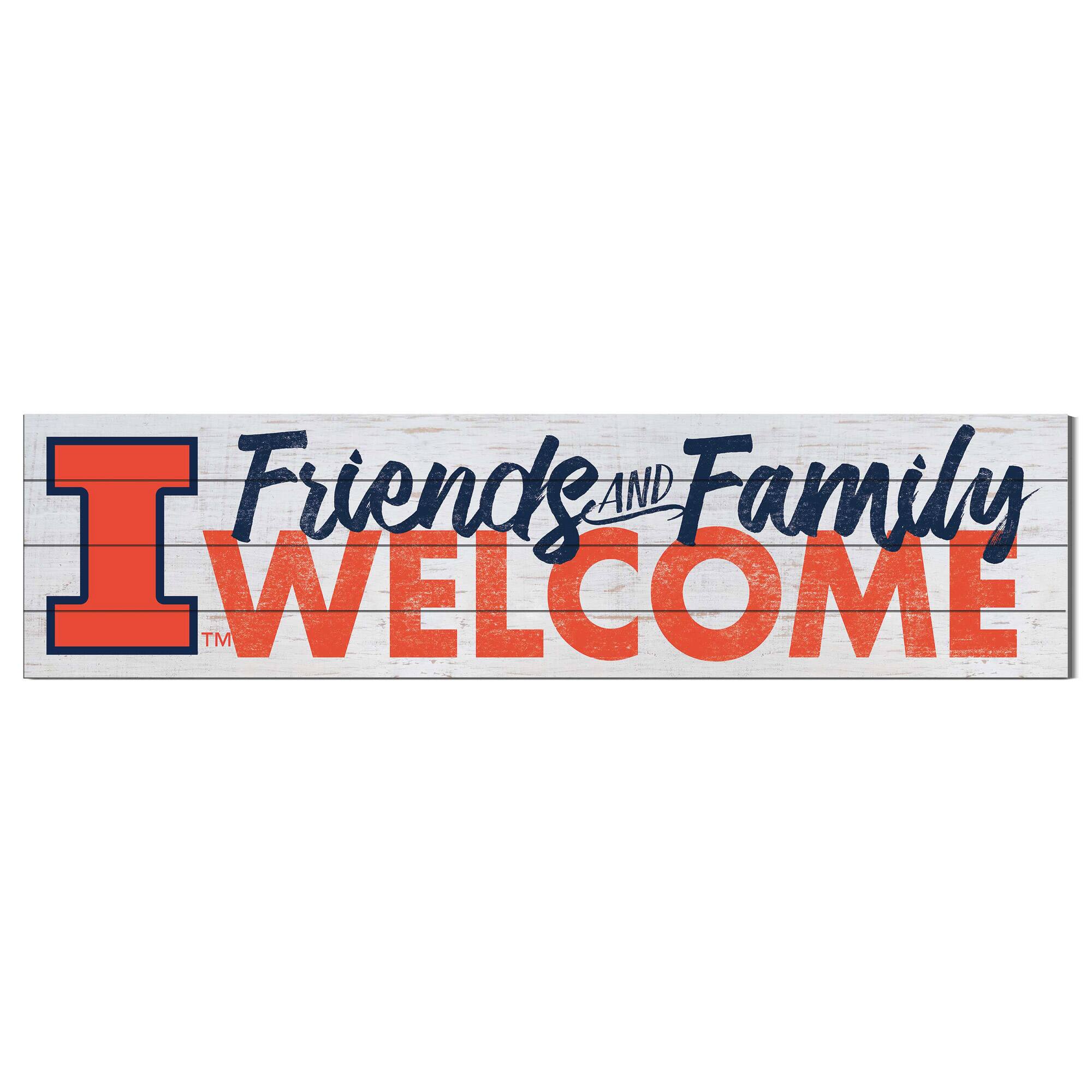 Illinois Fighting Illini 10'' x 40'' Friends & Family Welcome Sign