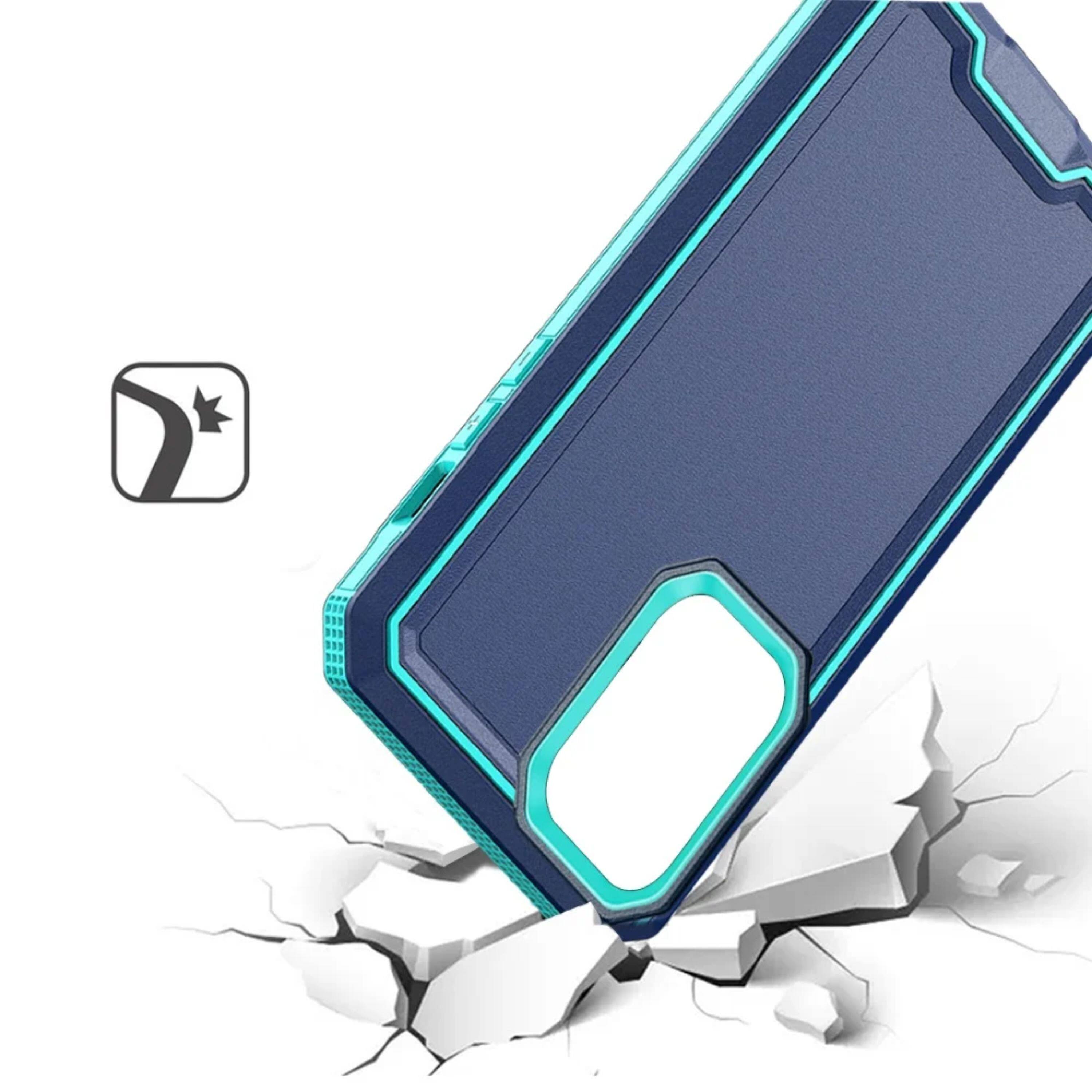 Left. Kitcheniva - Shockproof Strong Fused Phone Case For Samsung Galaxy S24 Blue - Blue.
