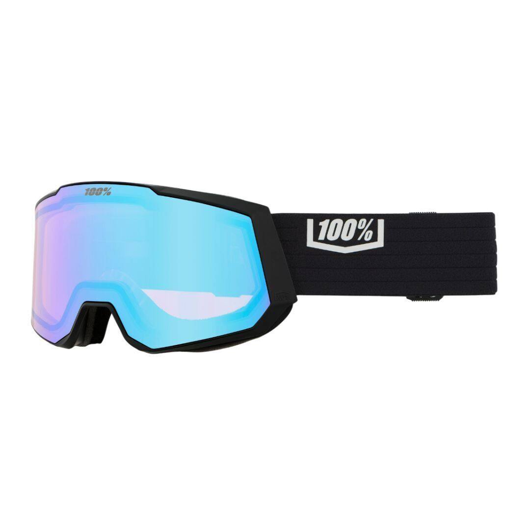 100% 100 Percent Snowcraft XL Black Snow Goggles with HiPER Silver