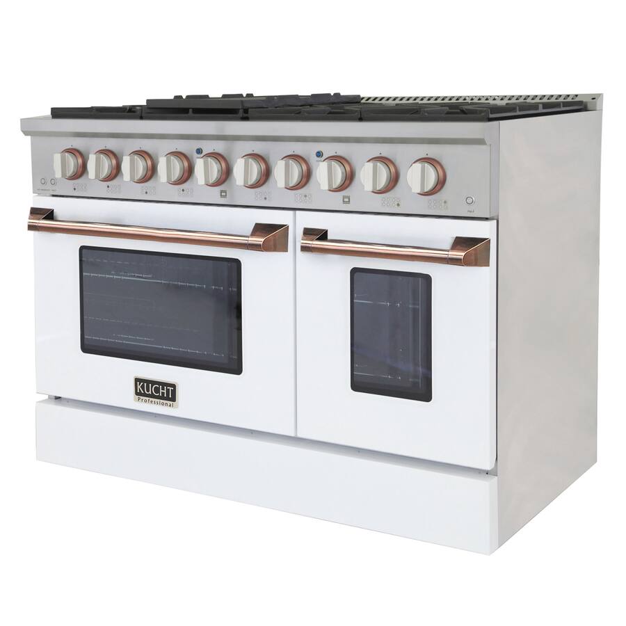 Colored 48 Inch Ranges Kucht 48 in. 6.7 cu. ft. Natural Gas Range with Sealed Burners and Two ...