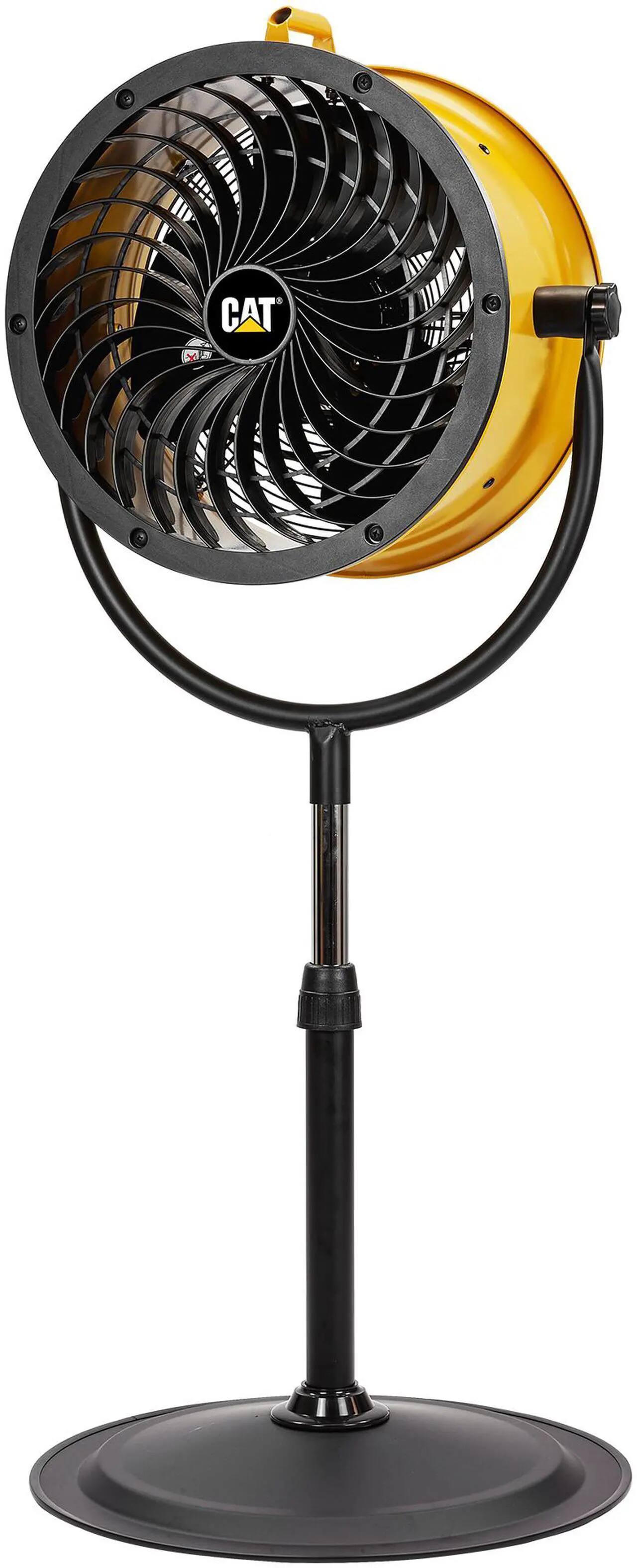 Front. Caterpillar - Caterpillar CF-HVPD-14AC-YW 14-inch High Velocity Pedestal Air Circulator - Yellow.