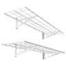Fleximounts - 12 in. x 48 in. Steel Garage Wall Shelf with Brackets - White