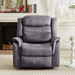 Bestier - Elderly Recliner with 8-Point Massage & Lumbar Heating, 350lbs Capacity, Lift Assist Function - Gray
