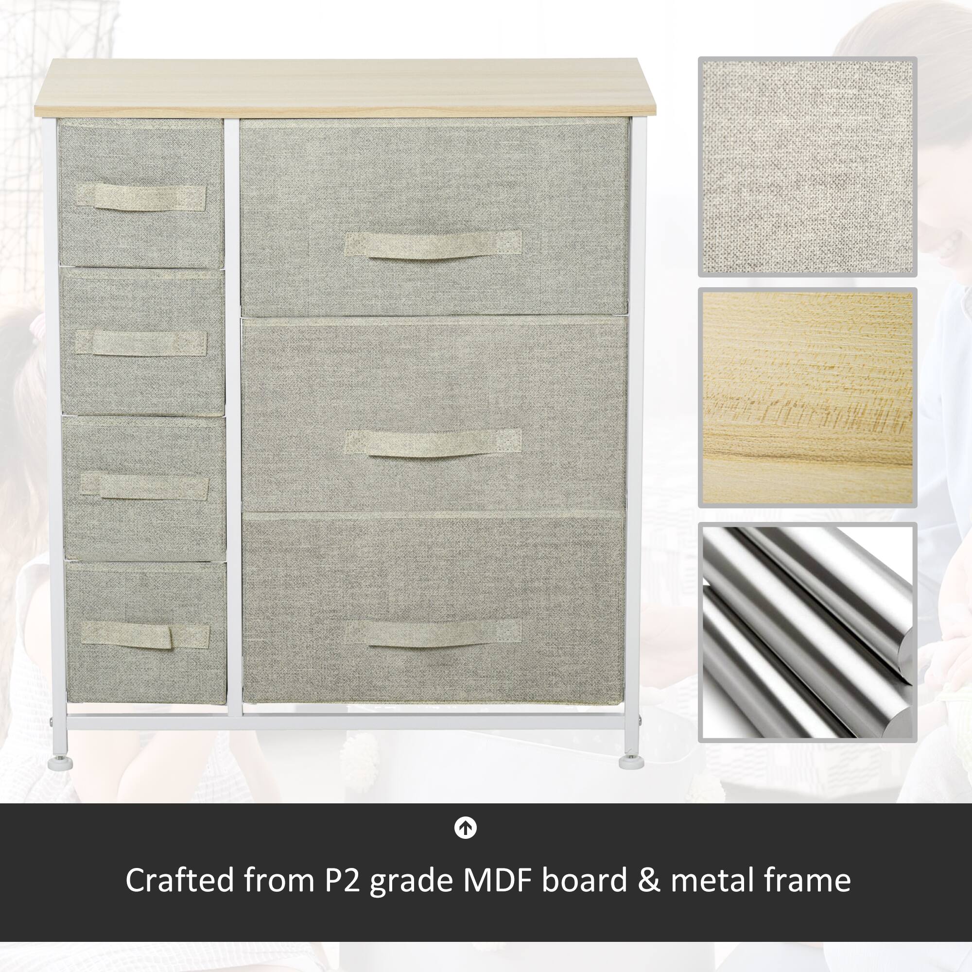 Crafted from P2 grade MDF board & metal frame