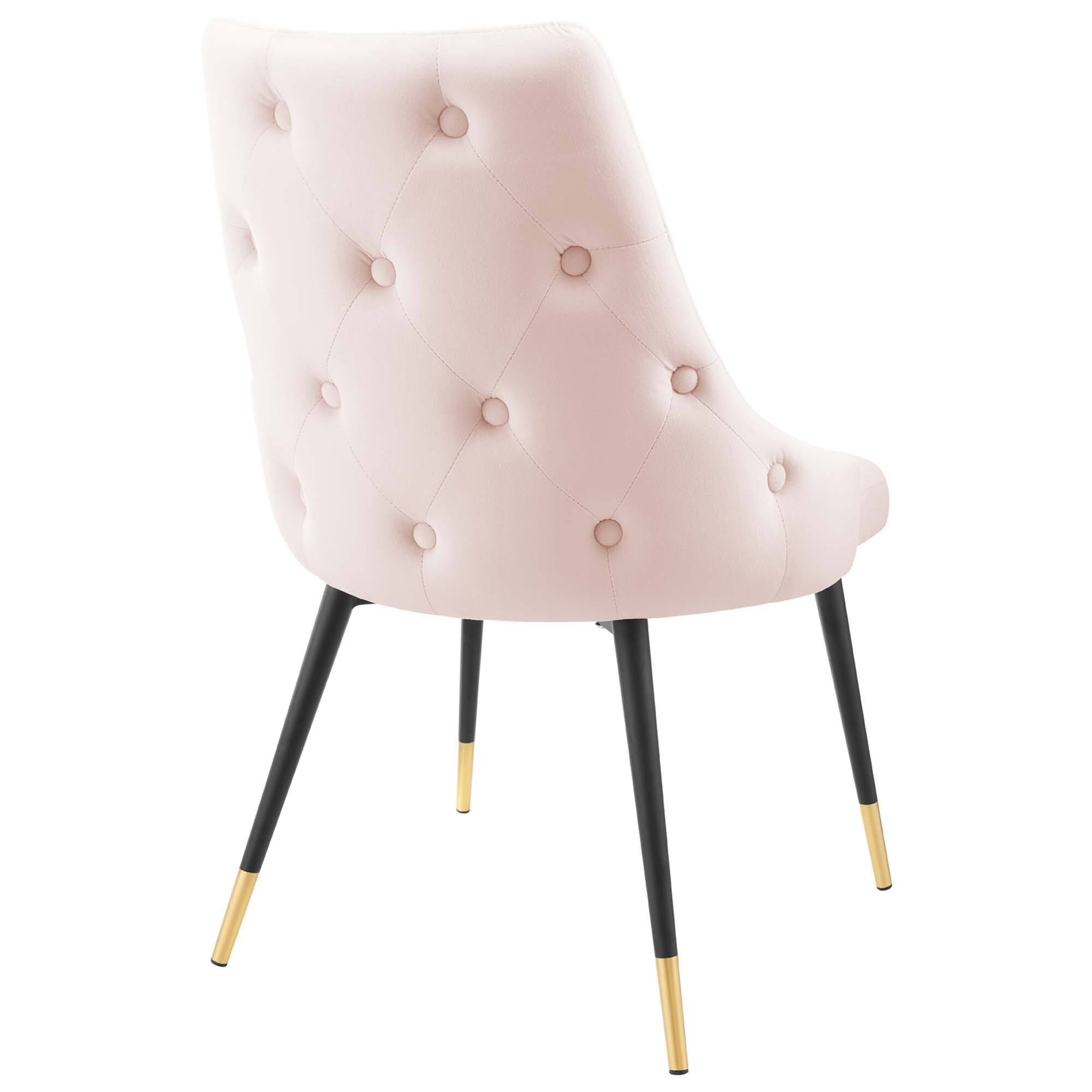 Alt View 2. Modway - Adorn Tufted Performance Velvet Dining Side Chair by Modway - Pink.