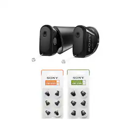 Sony - CRE-C20 Self-Fitting OTC Hearing Aids with XS and S Vented Sleeves bundle - Black