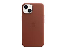 Apple - Refurbished Excellent - iPhone 14 Plus Leather Case with MagSafe | Color: - Umber