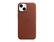 Front. Apple - Apple iPhone 14 Plus Leather Case with MagSafe | Color: Umber - Umber.