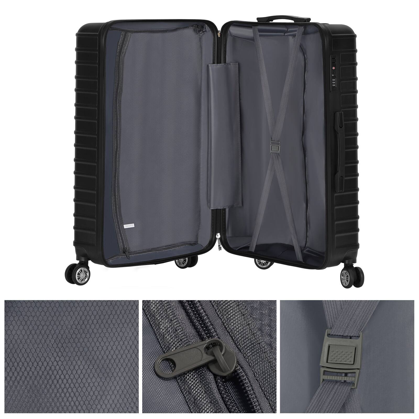 Back. Oumilen - Mystery Box-20 & 24 in Carry On Luggage Fashion Suitcase with Spinner Wheels - Multicolor.