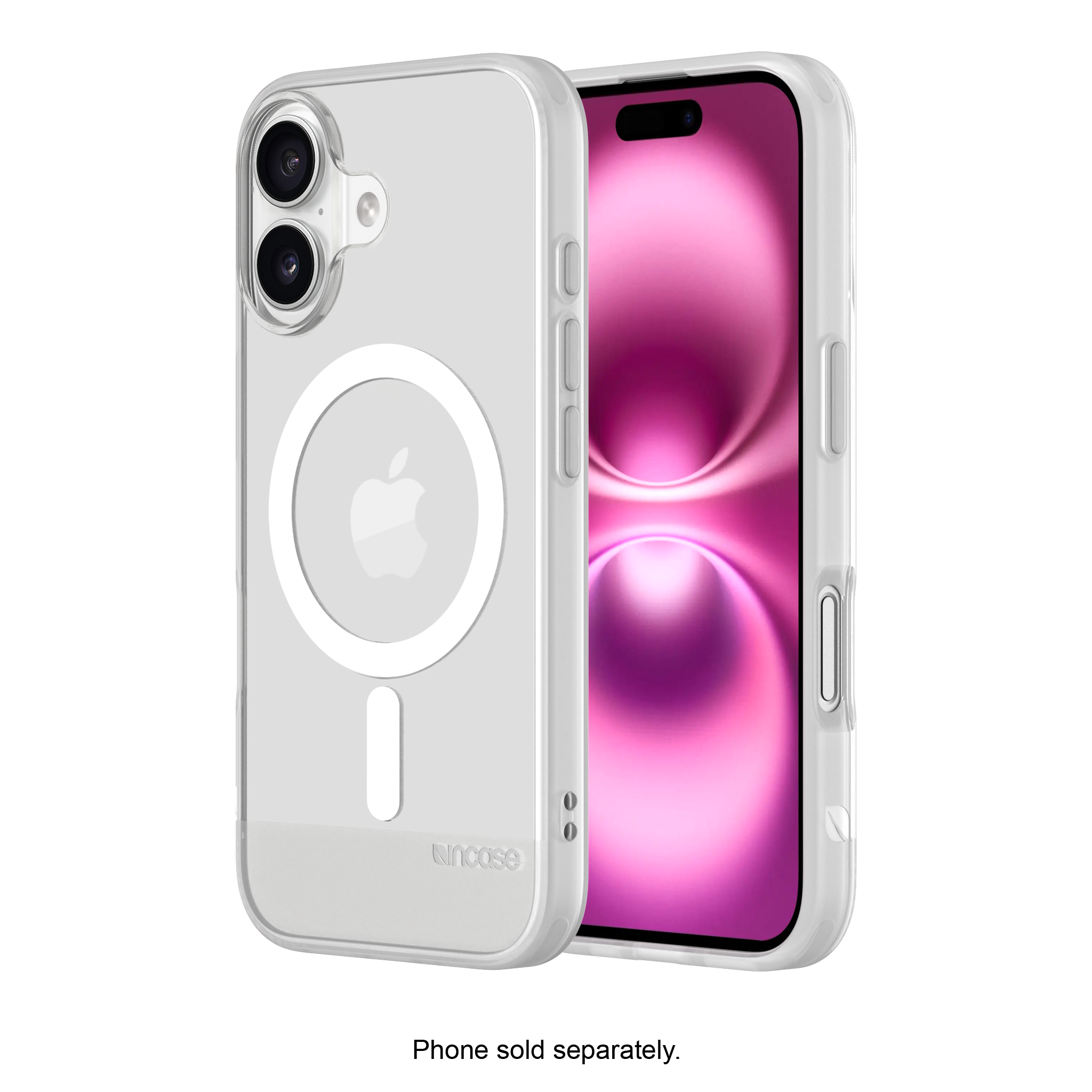 Angle. Incase - Slim Case with MagSafe for Apple iPhone 16 - Clear.