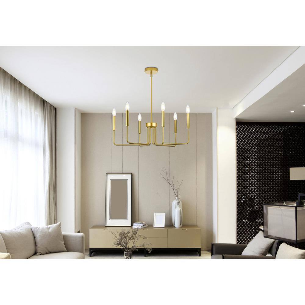 Back. Living District - Willa 26 inch Pendant Light in Brass - Brass.