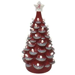 Santa's Workshop - /Gray Alabama Tide 14'' Ceramic Tree - Crimson