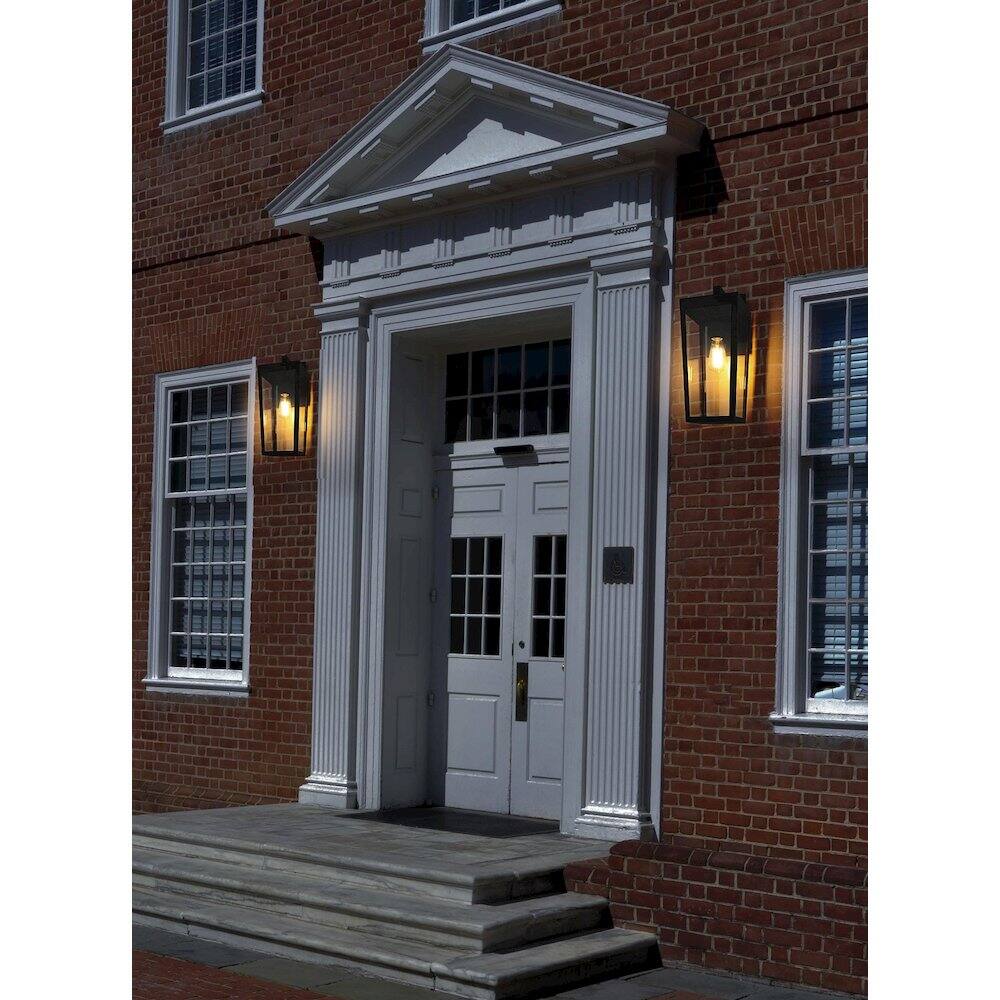 Alt View 4. Elegant Lighting - William 8 Inch Outdoor Wall Sconce In Black - Black.