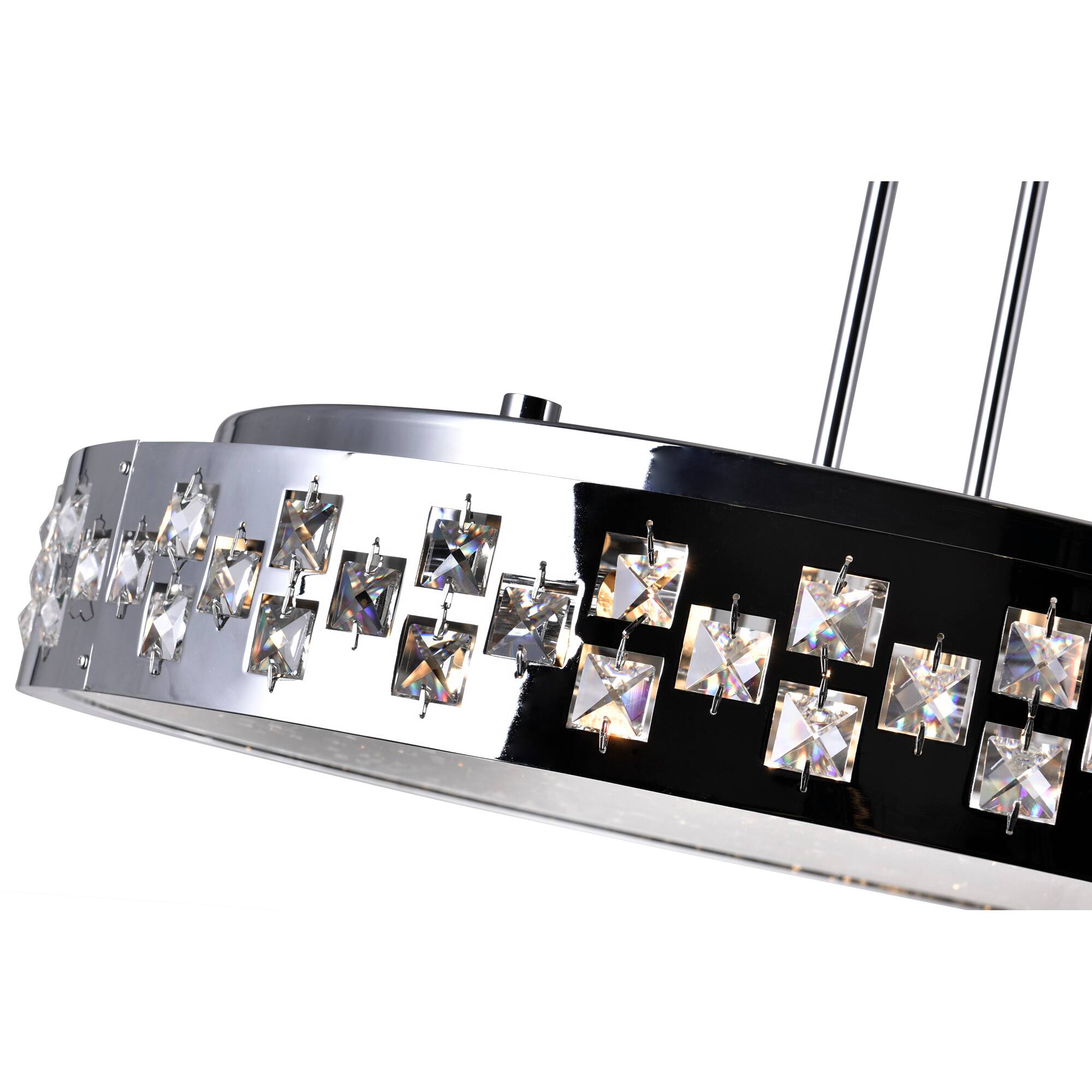 Left. CWI Lighting - Cinderella 10 Light Down Chandelier With Chrome Finish - Chrome.