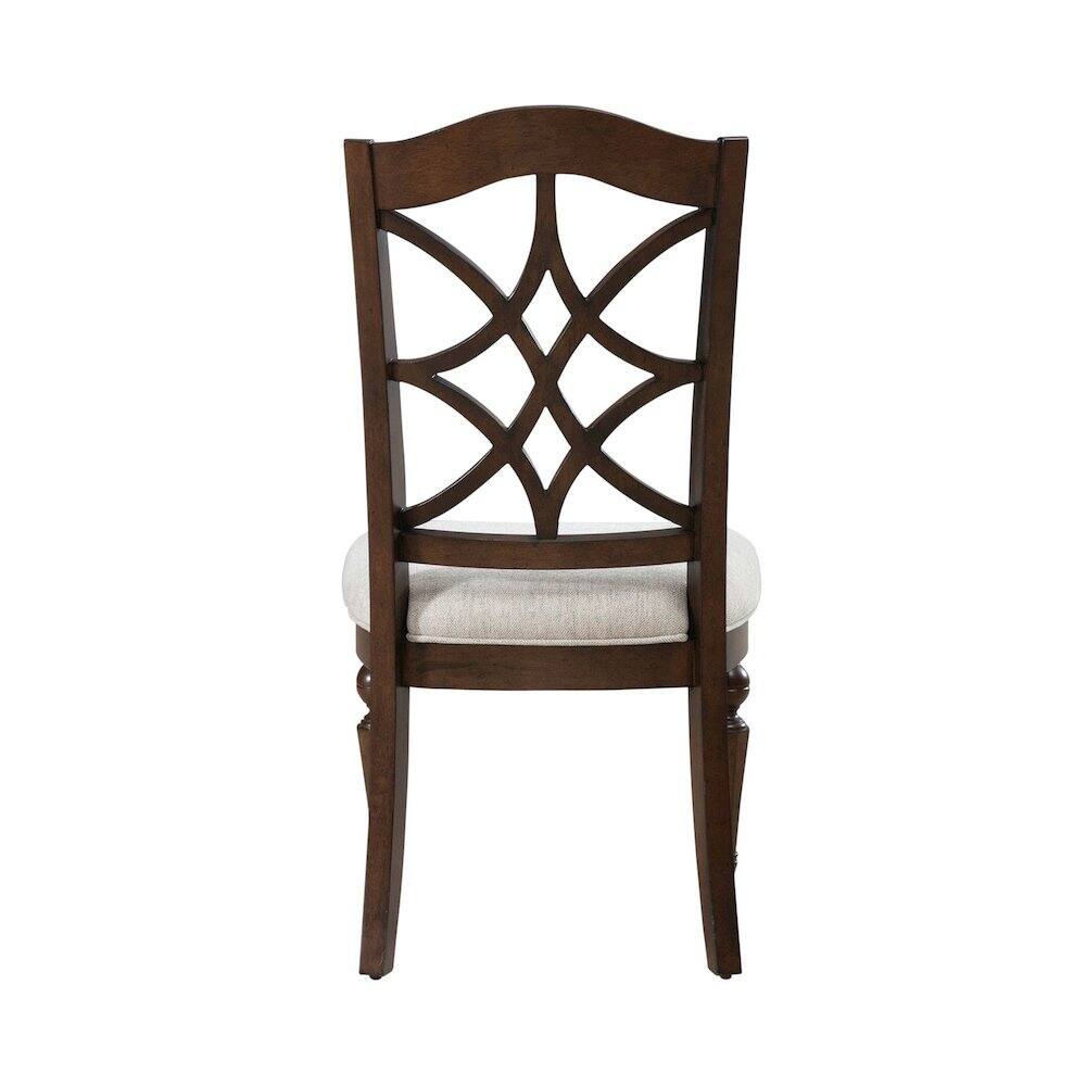 Left. Liberty Furniture Industries - Arden Road Dining Room Splat Back Side Chair - Set of 2 - Satin Cherry - Satin Cherry Brown.