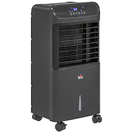 Loheer - 32 Inch Evaporative Air Cooler 3-in-1 Portable Swamp Cooler with Humidifier 3.2 Gal Tank Remote Black