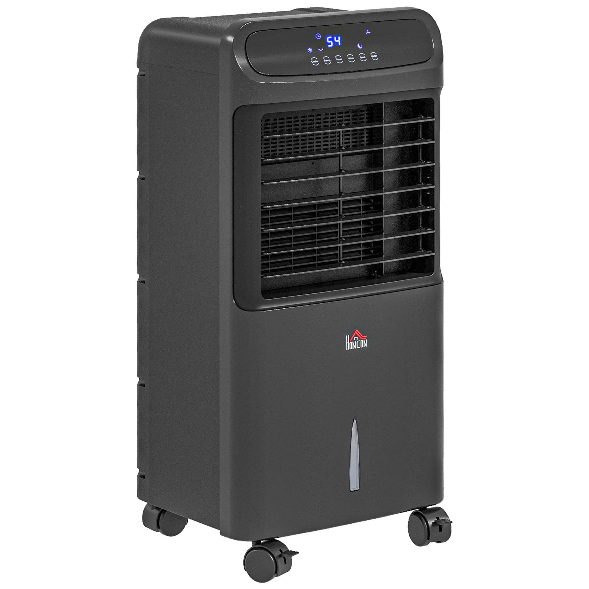 Front. Loheer - Loheer 32 Inch Evaporative Air Cooler 3-in-1 Portable Swamp Cooler with Humidifier 3.2 Gal Tank Remote Black.