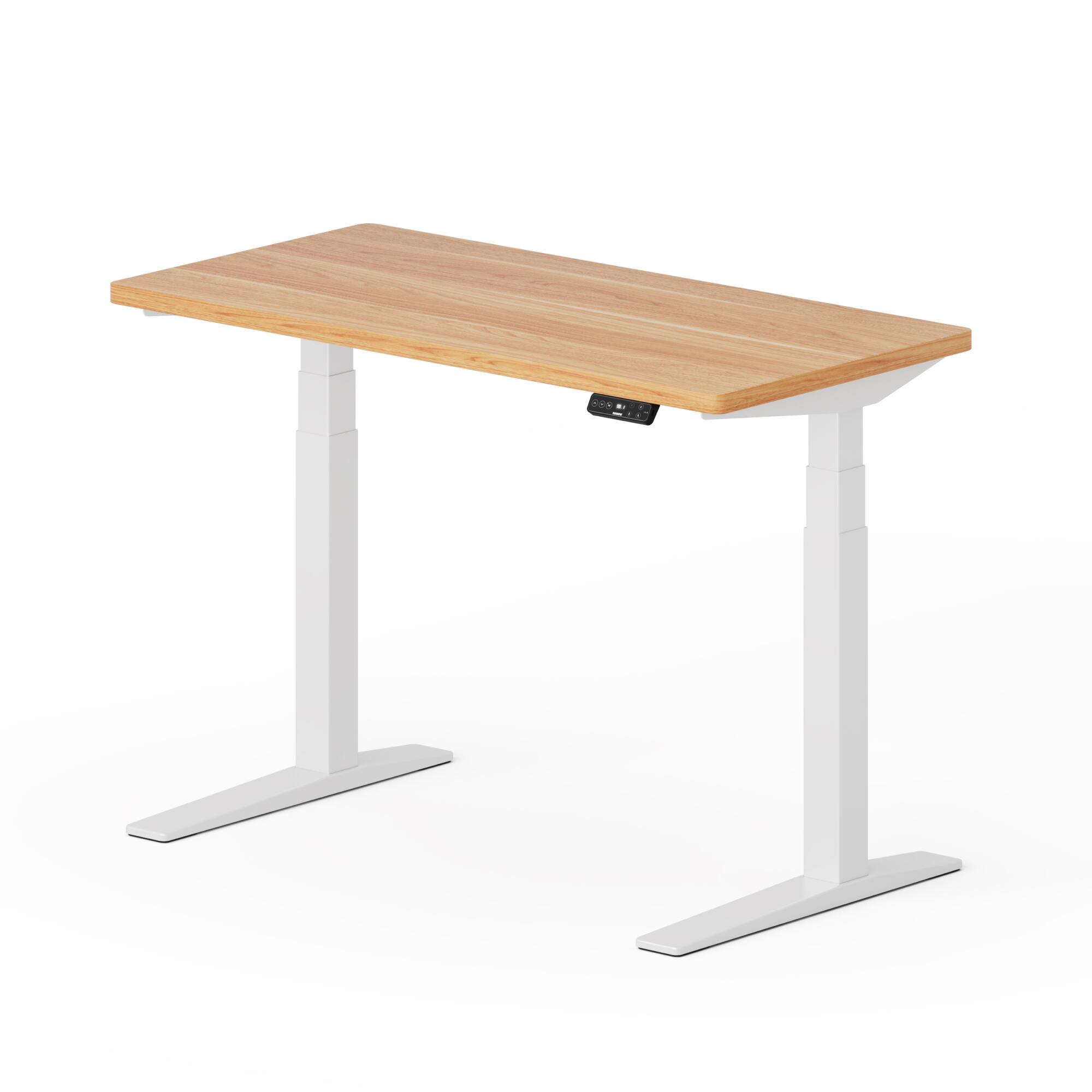 Angle. FlexiSpot - FlexiSpot E7Pro 48''W Electric Adjustable Standing Desk Chipboard, Maple/White - Maple.