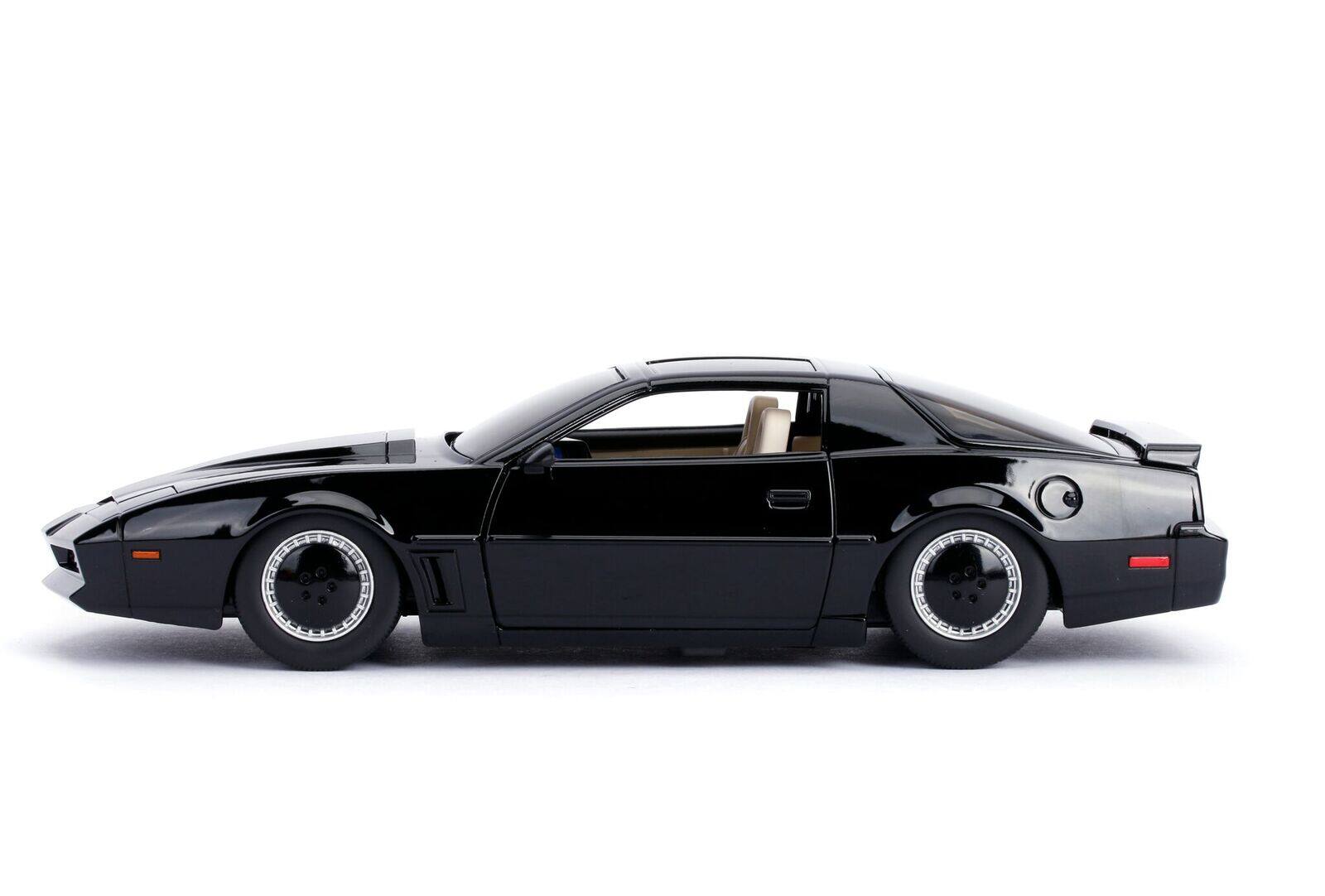 Alt View 2. Jada - 1982 Pontiac Firebird Trans Am Black with Light K.I.T.T. "Knight Rider" (1982) TV Series 1/24 Diecast Model by Jada.